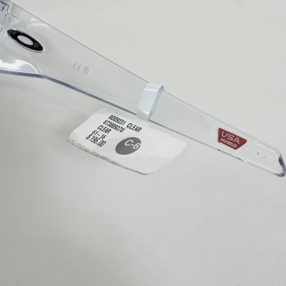 Oakley Sunglasses Heliostat OO9231-0761 Clear Frames Prizm Sapphire Lenses NEW